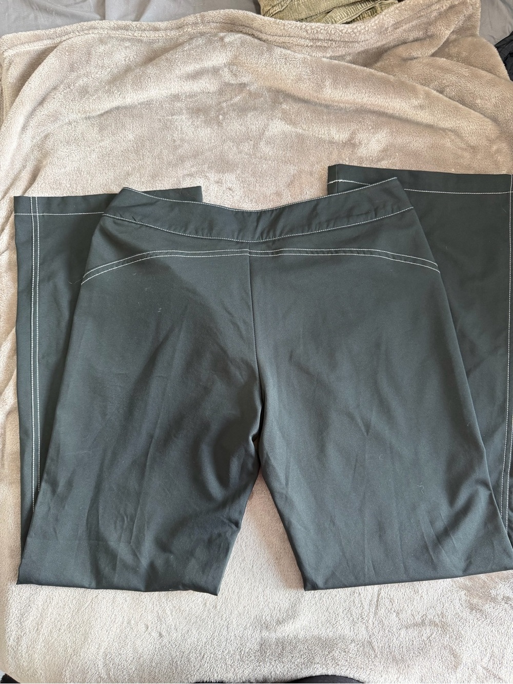 Nike Black Wide Leg Pants with White Stitching - SOLD - Picture 3 of 5